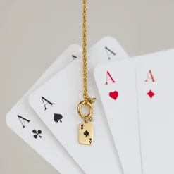 Aced Rope Chain Necklace Set Roségold