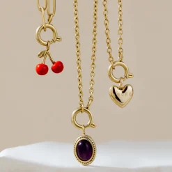Amore Mio Classic Chain Necklace Set Silber