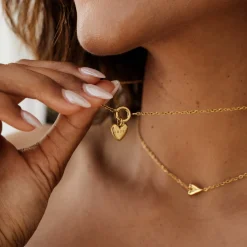 Amore Mio Classic Chain Necklace Set Gold