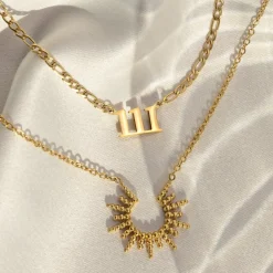 Angel Number Necklace Gold - 111