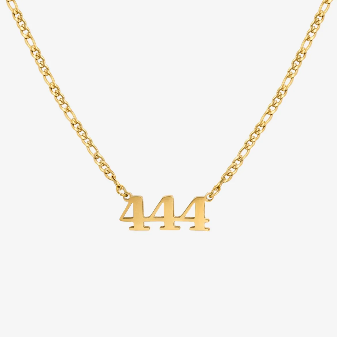 Angel Number Necklace Gold 444