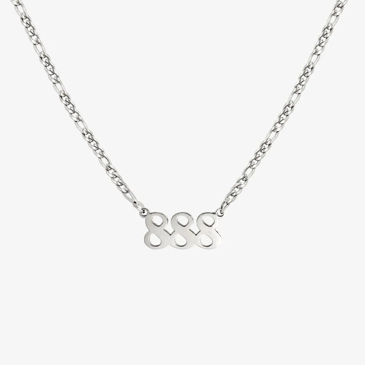 Angel Number Necklace Silber 888