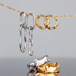 Blending Shapes Oval Hoop Set Baby Roségold