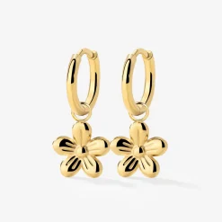 Blossom Hoop Set Small Gold