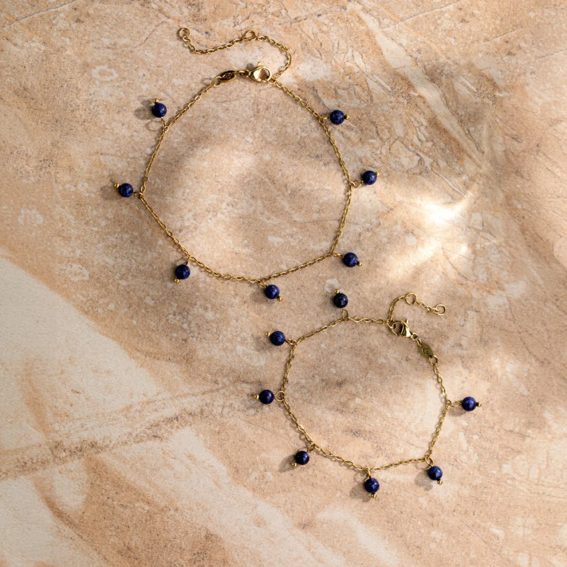 Blue Bay Anklet Gold