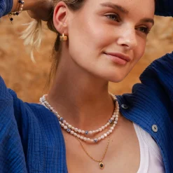 Blue Breeze Necklace Gold