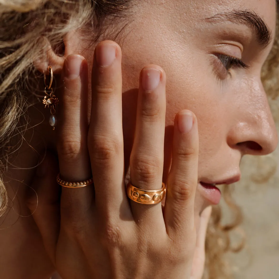 Boho Beads Ring Roségold