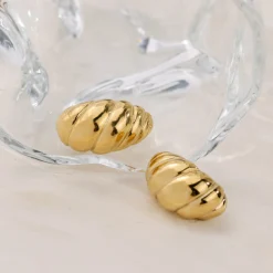 Bold Croissant Studs Silber
