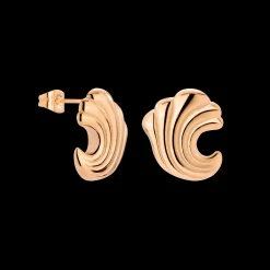 Bold Wave Studs Roségold