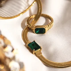 Brilliant Emerald Ring Gold
