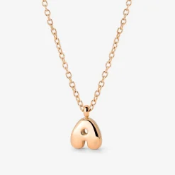 Bubble Letter Necklace Roségold - A