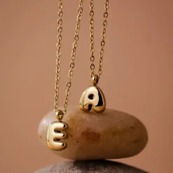 Bubble Letter Necklace Roségold - A