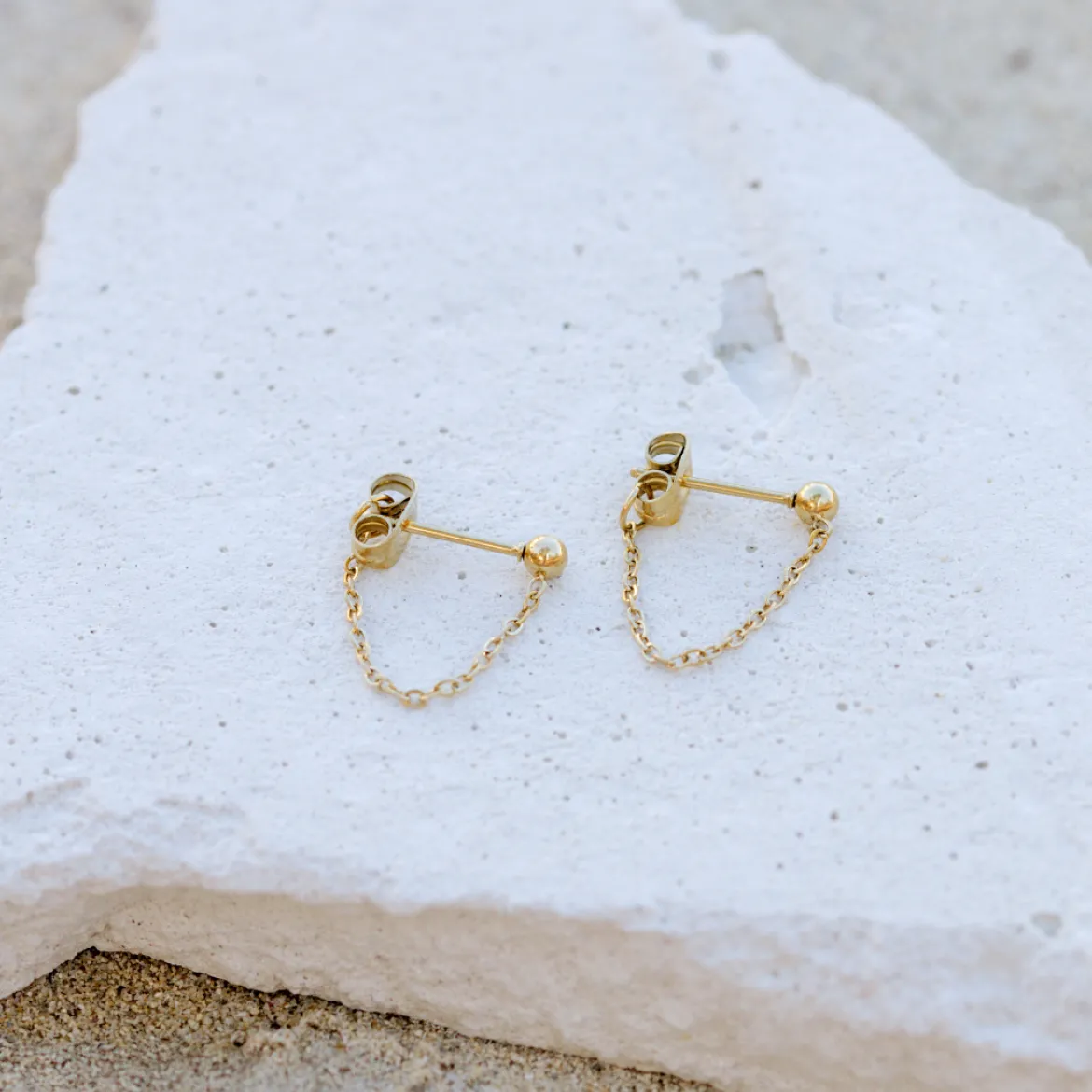 Chained Studs Roségold