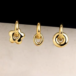 Chunky Bubble Flower Hoop Set Medium Roségold