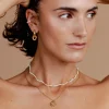 Chunky Oval Donut Hoop Set Medium Gold