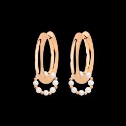 Chunky Pearl 'n' Beads Hoop Set Medium Roségold