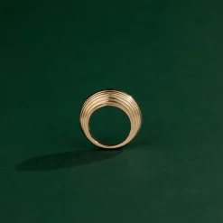 Chunky Stripes Ring Gold