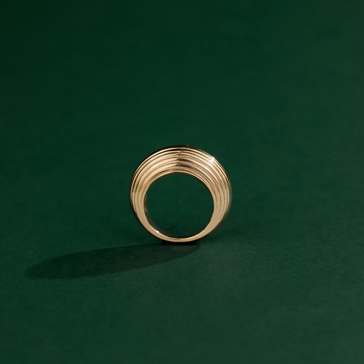 Chunky Stripes Ring Gold
