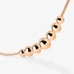 Curvy Beads Choker Roségold