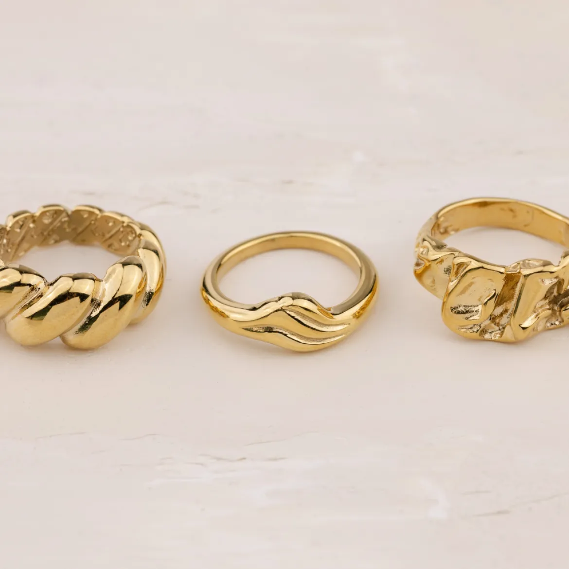 Curvy Wave Ring Roségold