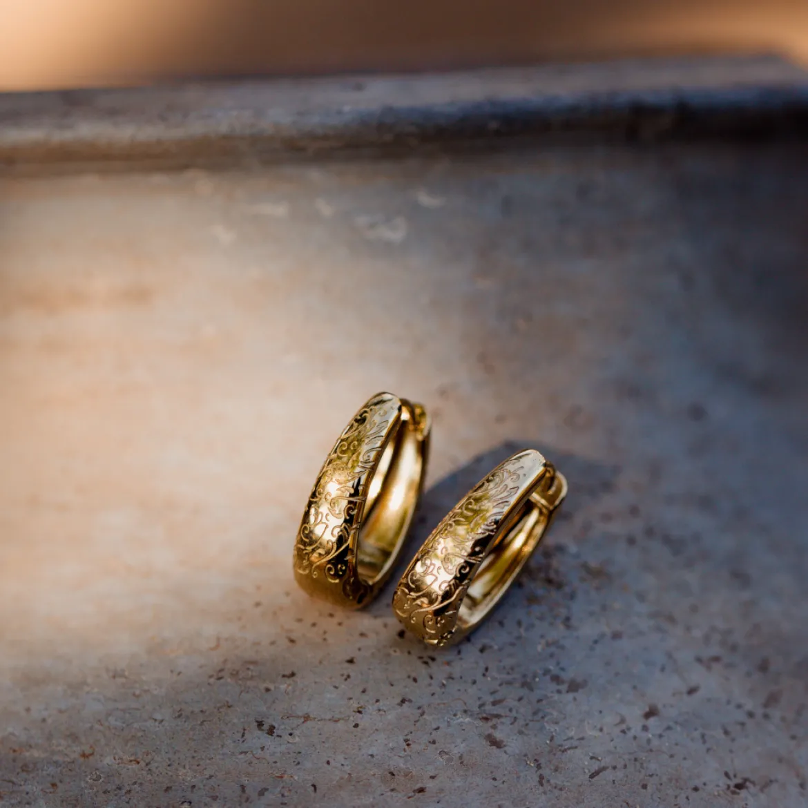 Desert Glow Hoops Silber