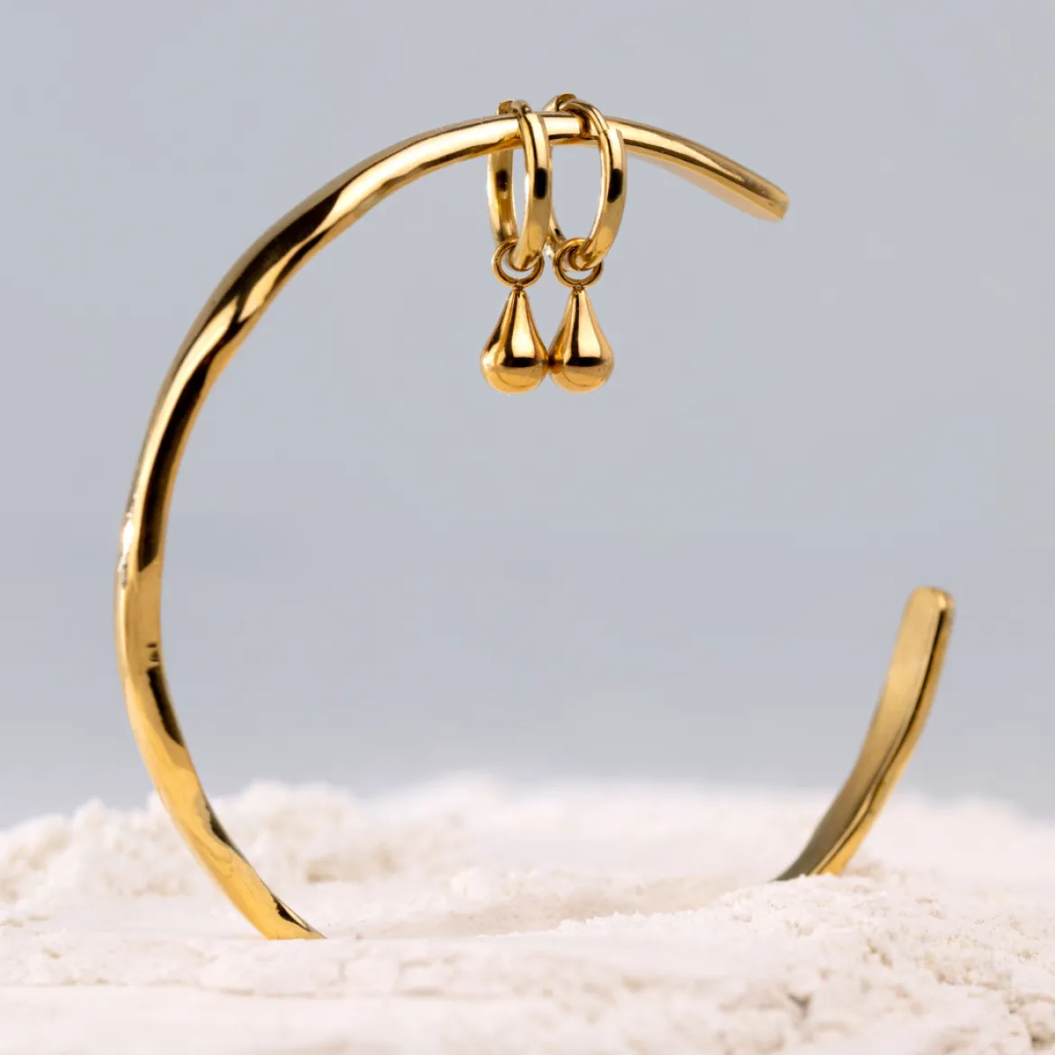 Drop it Hoop Set Small Gold