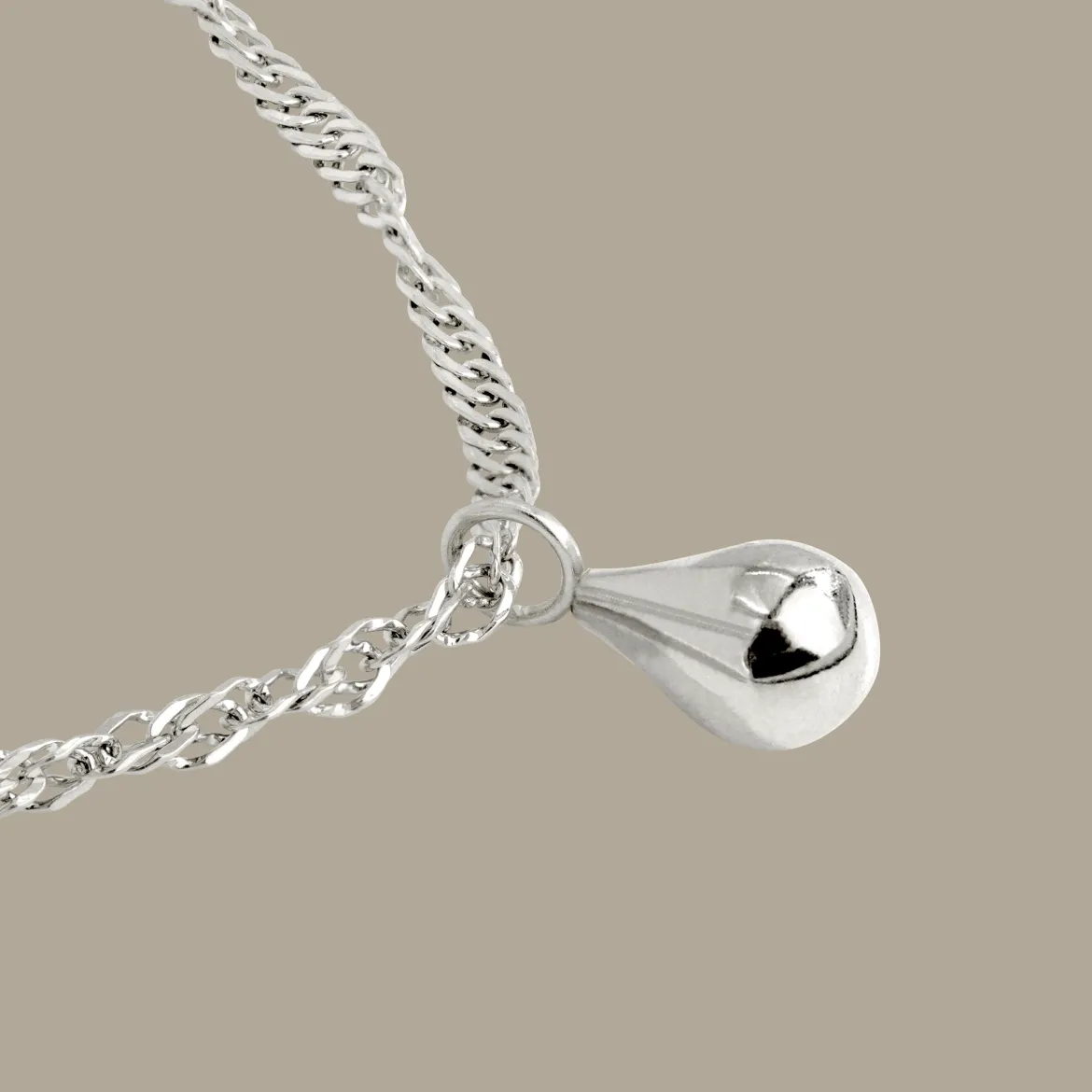 Drop it Necklace Silber