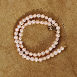 Dusty Rose Perlita Choker Silber