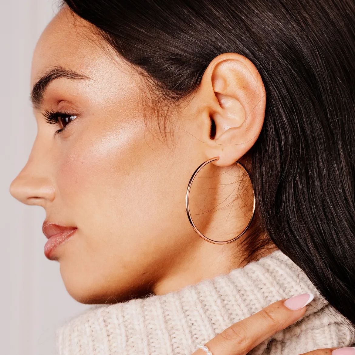 Extra Maxi Hoops Roségold