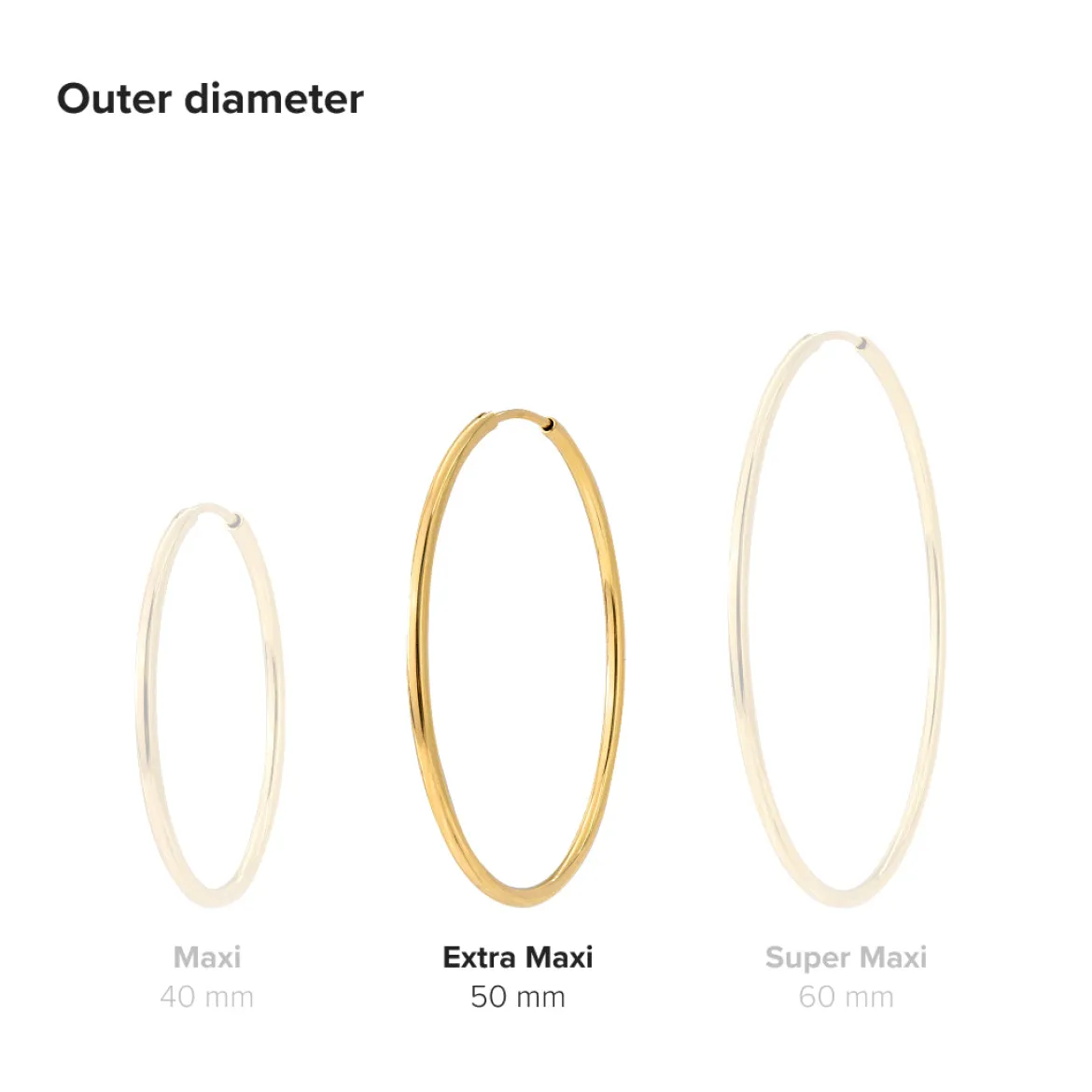 Extra Maxi Hoops Roségold