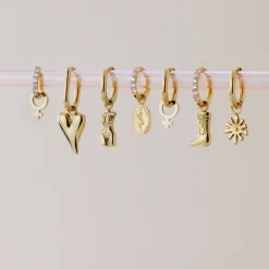 Female Icon Glimmer Hoop Set Baby Silber