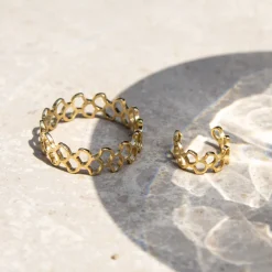 Fish Scale Ring Silber