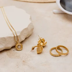 Flat Stripe Ring Roségold