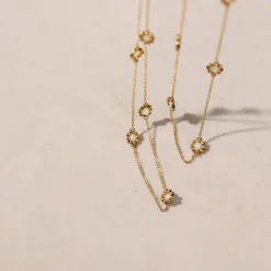 Flower 'n' Beads Necklace Gold