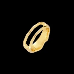 Flowing Gap Ring Gold