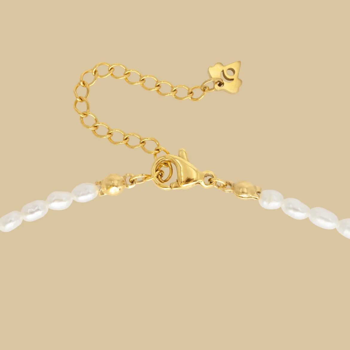 Fluidity Pearl Necklace Gold