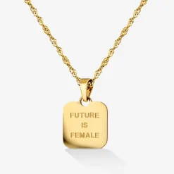 Future is female Necklace Gold