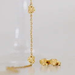 Glass Heart Studs Roségold