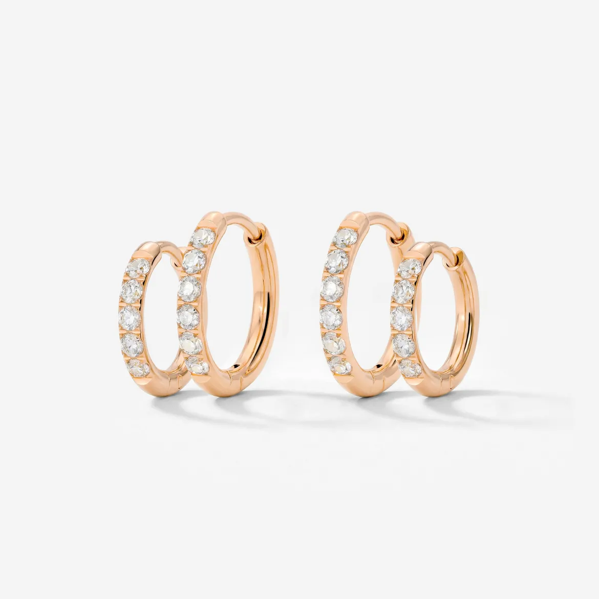 Glimmer Hoop Bundle Roségold