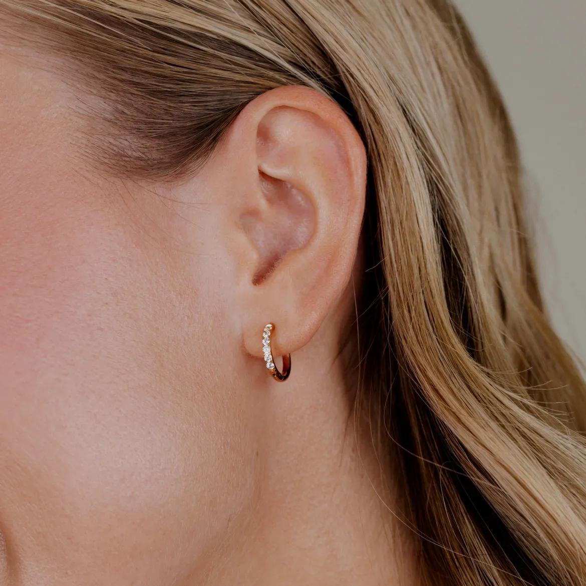 Glimmer Hoops Small Roségold