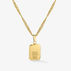 Good things take time Necklace Gold