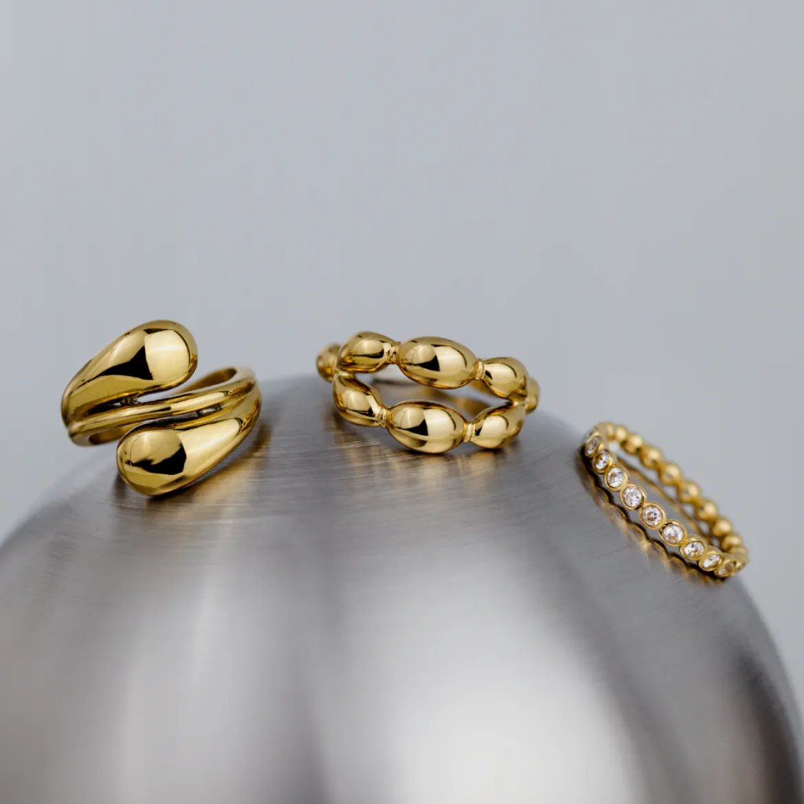 Graceful Curves Ring Silber