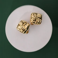 Granny Button Studs Large Roségold