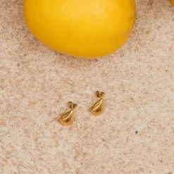 Happy Tears Studs Gold