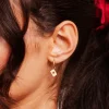 Heart Ace Hoop Set Small Gold