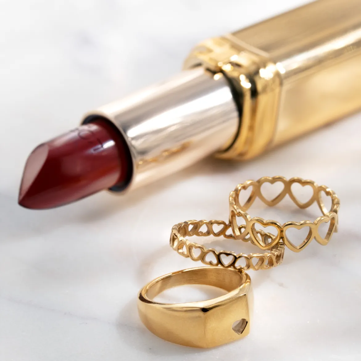 Heart in Heart Ring Silber