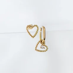 Heart of Gold Oval Hoop Set Baby Roségold