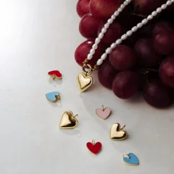 Heartie Pearly Necklace Set Silber