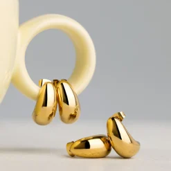 Huggie Studs Roségold