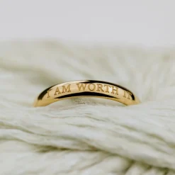 I am worth it Ring Silber